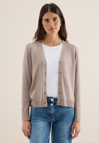 CECIL Knit Cardigan in Beige: front
