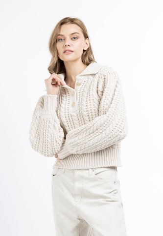 balta DreiMaster Vintage Megztinis: priekis