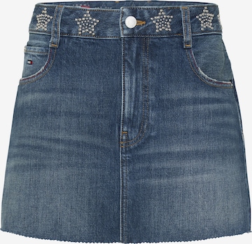 Fustă de la Tommy Jeans pe albastru: față
