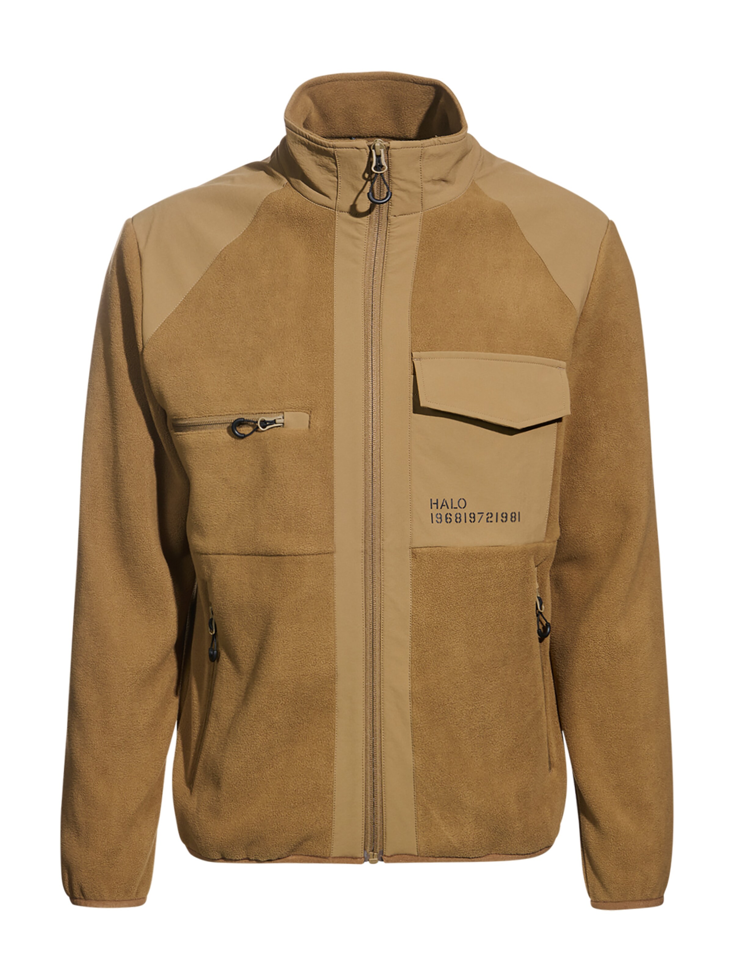 HALO Fleece jas in Bruin: voorkant
