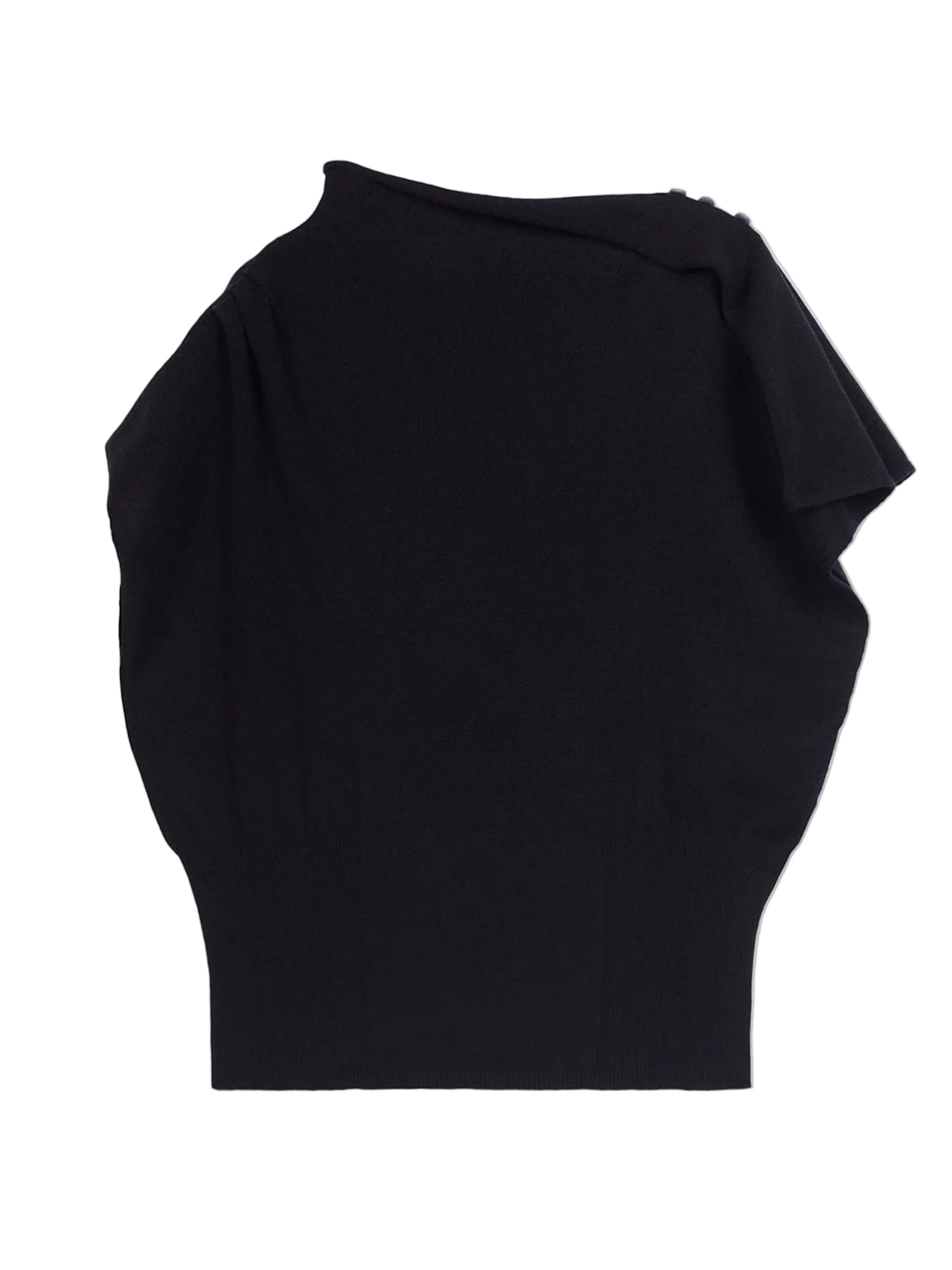 GOBI Cashmere Top in Zwart: voorkant