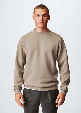 MANGO MAN Sweatshirt 'Ibizac' in Beige: front