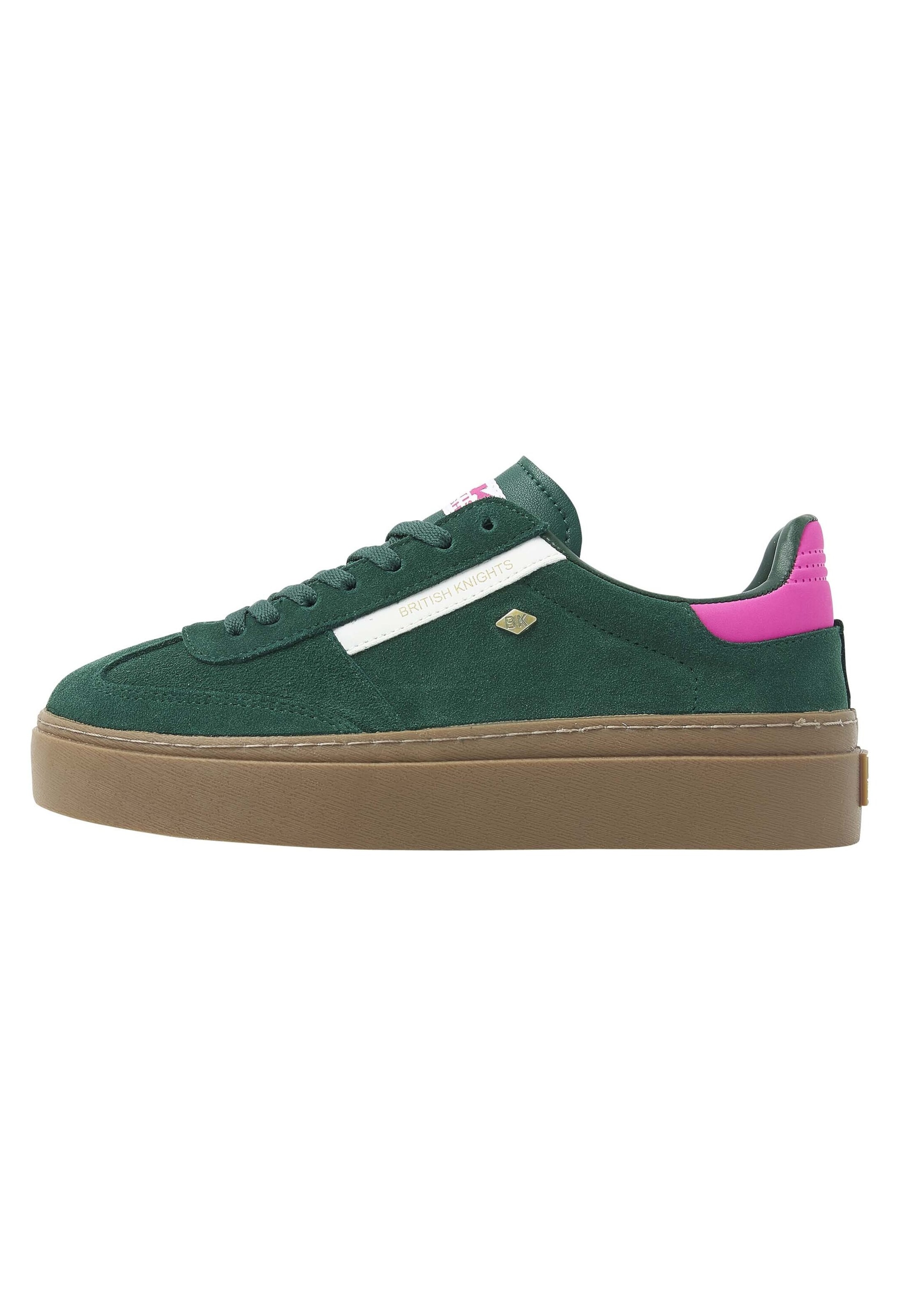 BRITISH KNIGHTS Platform trainers ' RE-ISSUE ' in Green: front