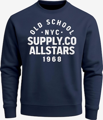 Neverless Sweatshirt 'Oldschool 3' in Blue: front