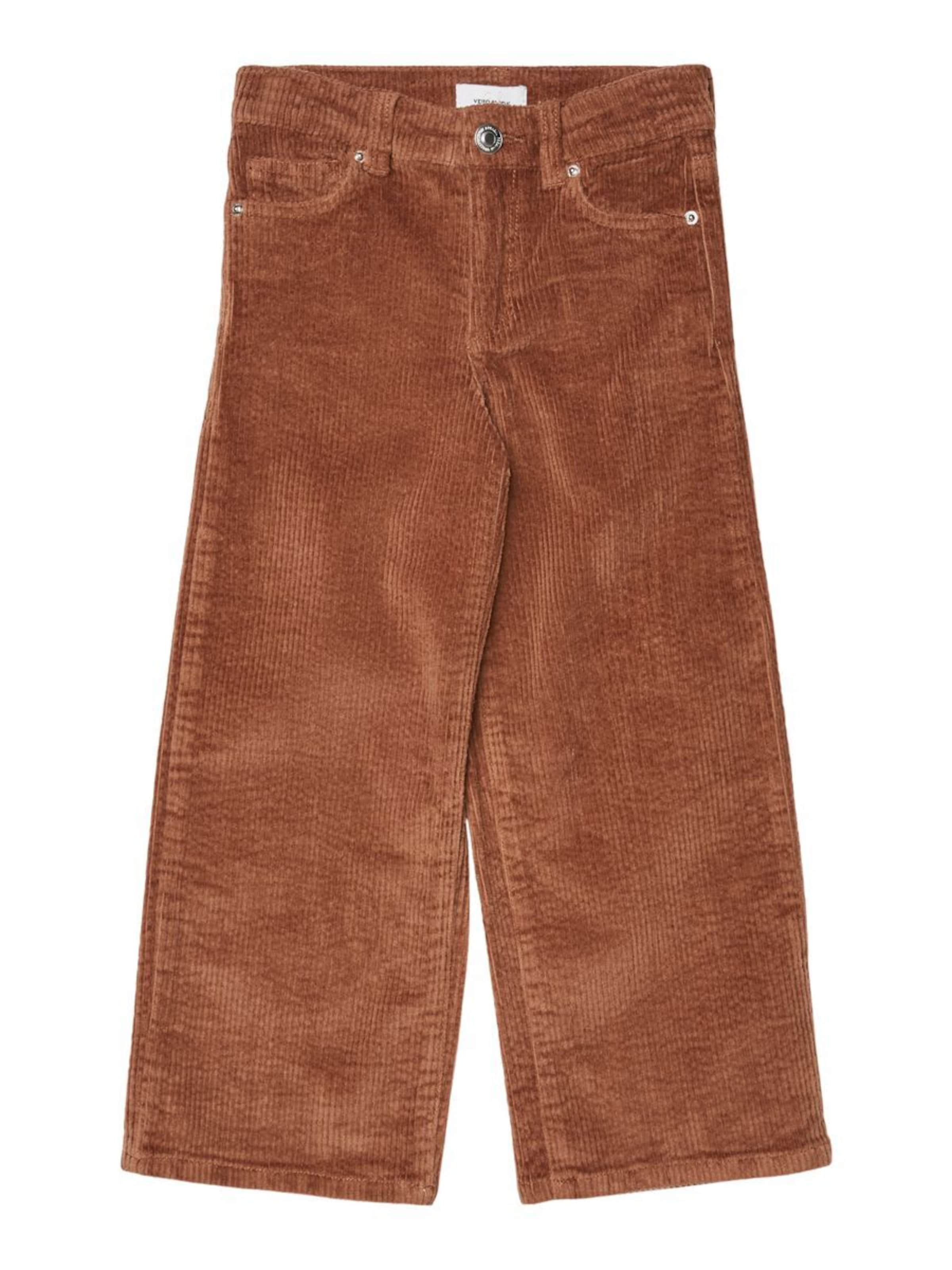 Vero Moda Girl - Loosefit Pantalón en marrón: frente