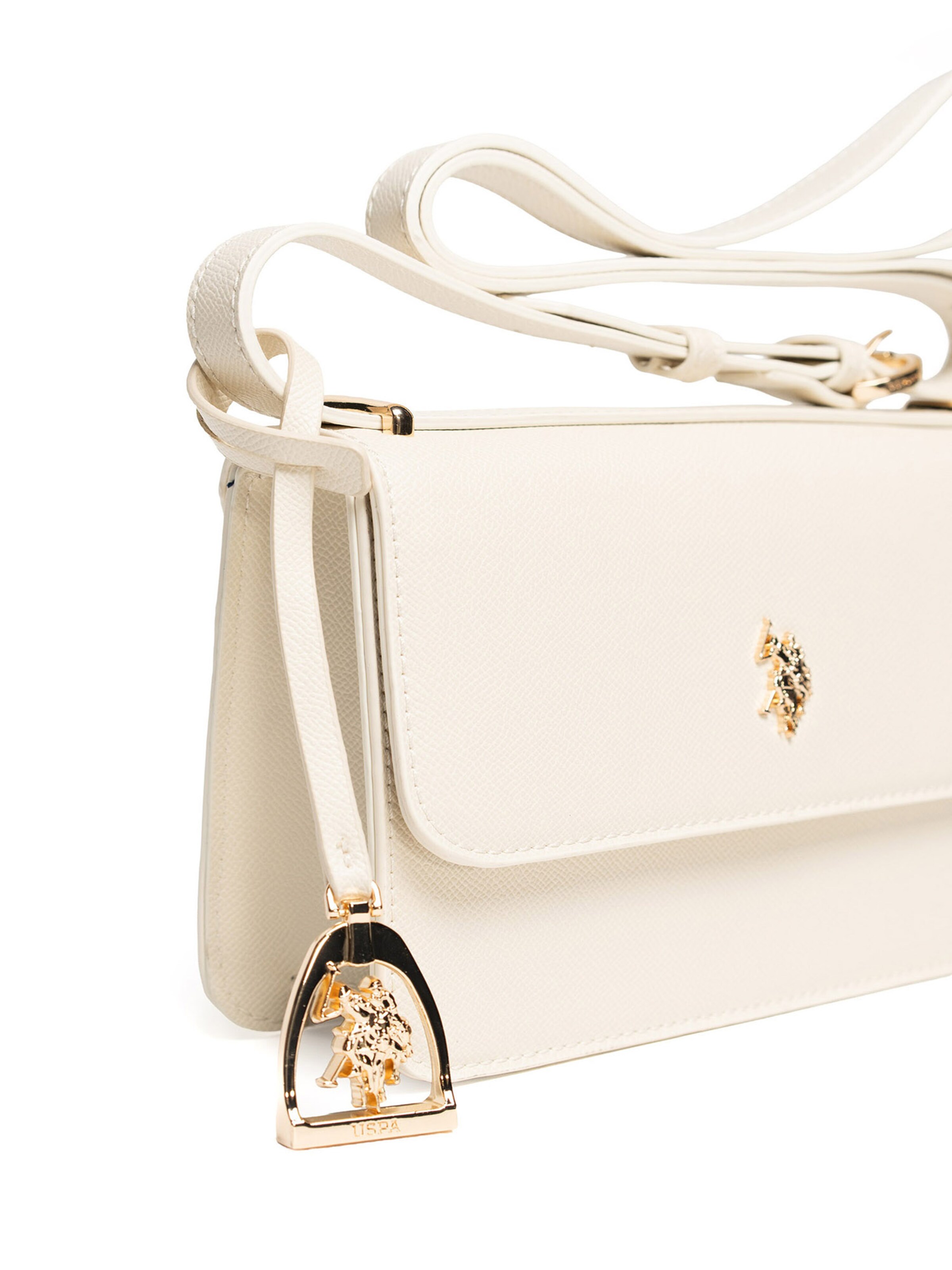 Borsa a spalla di U.S. POLO ASSN. in bianco