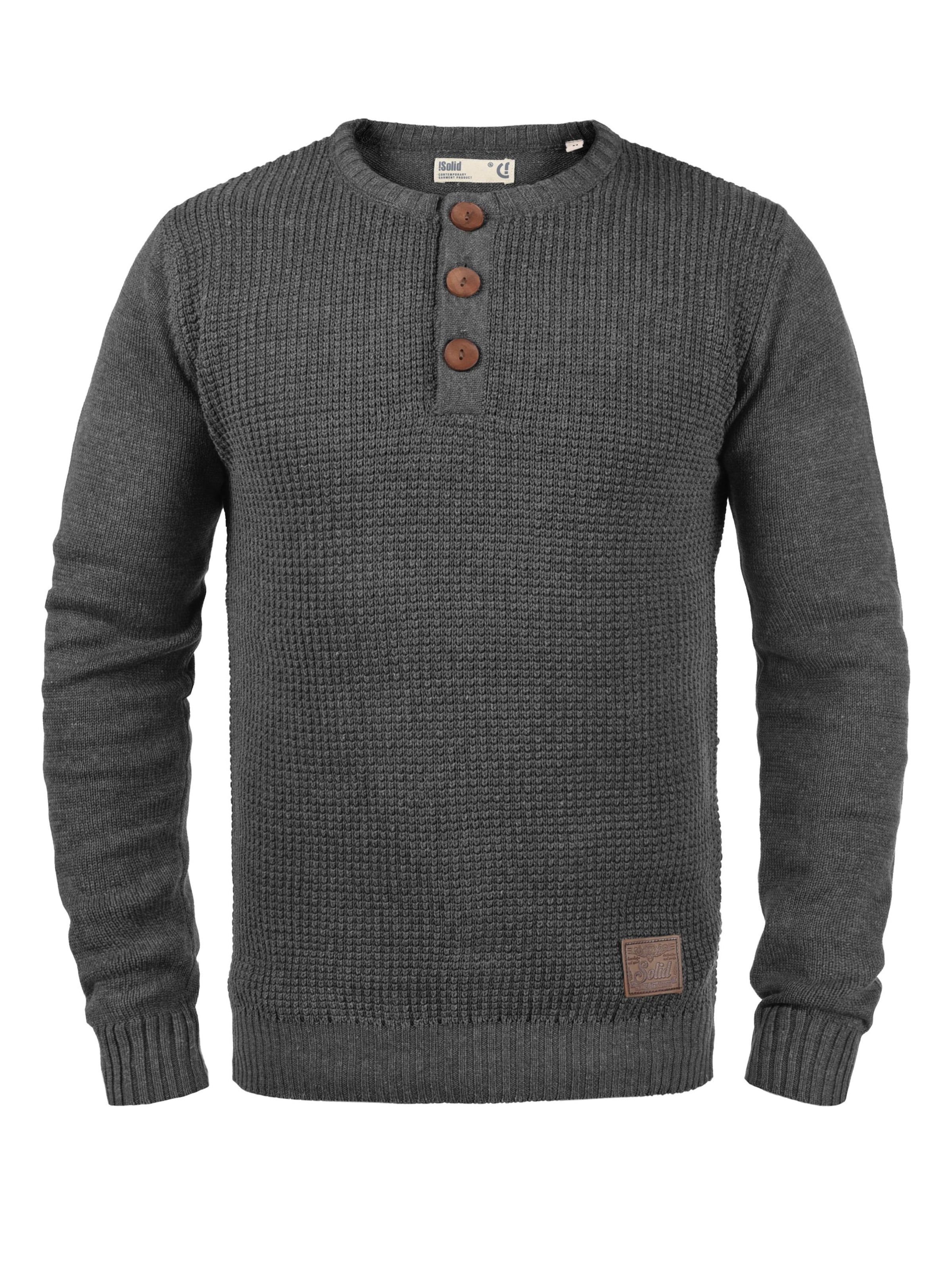 !Solid Pullover 'Terrance' in Grau: Vorderseite