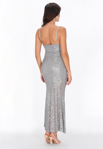 faina - Vestido de festa em prata