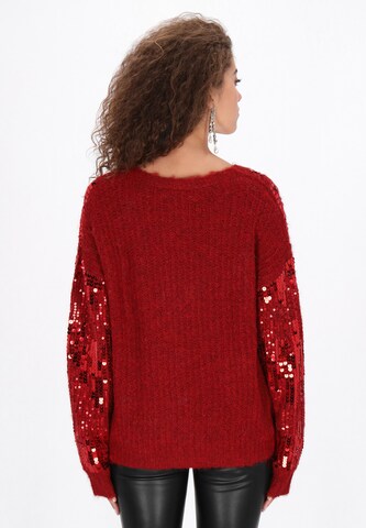 faina Knit cardigan in Red