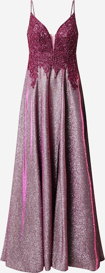 Unique Robe de soirée en or rose / framboise, Vue avec produit