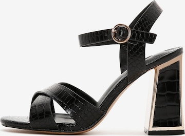 Derimod Sandale in Schwarz: Vorderseite