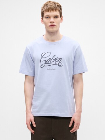 mėlyna Calvin Klein Jeans Marškinėliai: priekis