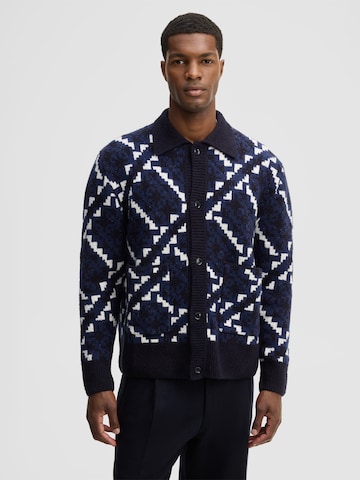 STRELLSON Gebreid vest in Blauw: voorkant
