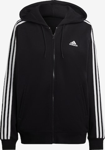 ADIDAS SPORTSWEARSportski gornji dio trenirke 'Essentials 3-Stripes French Terry ' - crna boja: prednji dio