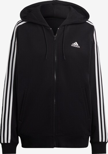 ADIDAS SPORTSWEAR Sportiska tipa jaka 'Essentials 3-Stripes French Terry ', krāsa - melns / balts, Preces skats