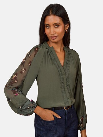 Camicia da donna di love & roses in verde: frontale