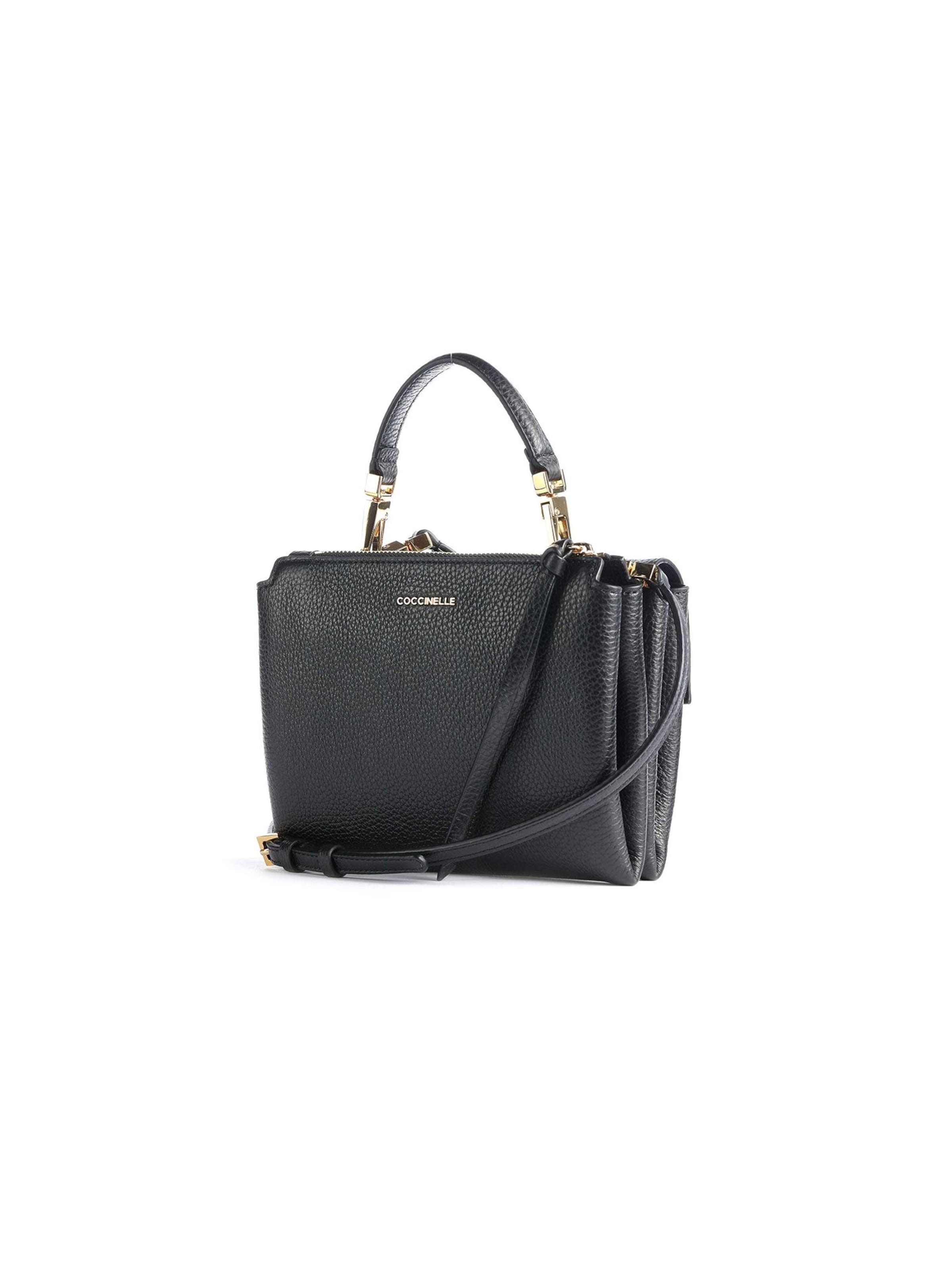 Coccinelle Umhängetasche 'Arlettis Handbag Grained Leather'‌‌‌‌‌‌‌‌‌ in Schwarz