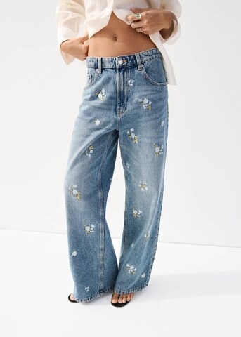 MANGO Wide Leg Jeans 'BEVERLY' in Blau: Vorderseite