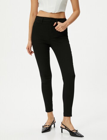 Koton Skinny Jeggings in Black: front