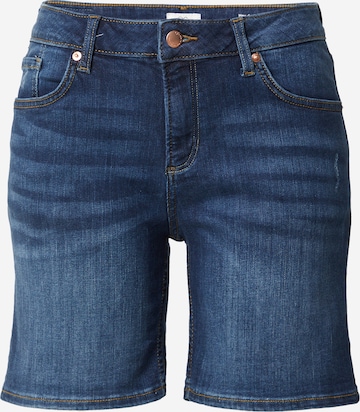 QS Slimfit Shorts in Blau: predná strana