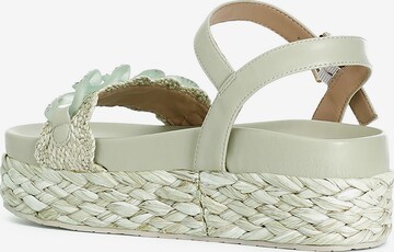 Sandalo di CAFè NOIR in verde: frontale