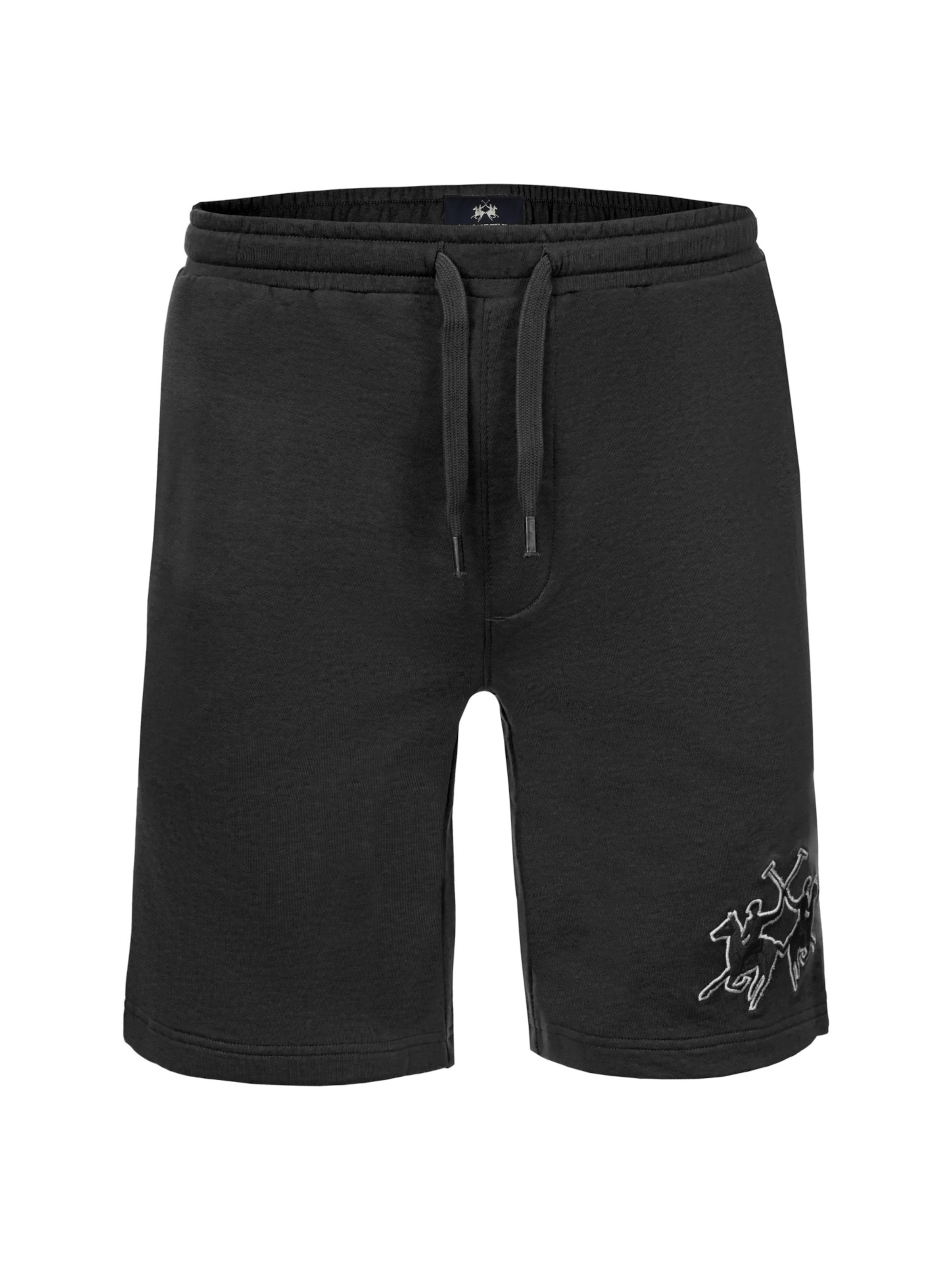 La Martina Trousers in Black: front