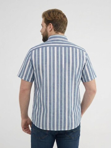 LERROS Slim Fit Bequemes Kurzarmhemd, Übergröße in Blau