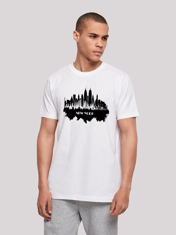 F4NT4STIC Shirt 'Cities Collection - New York skyline' in Wit: voorkant
