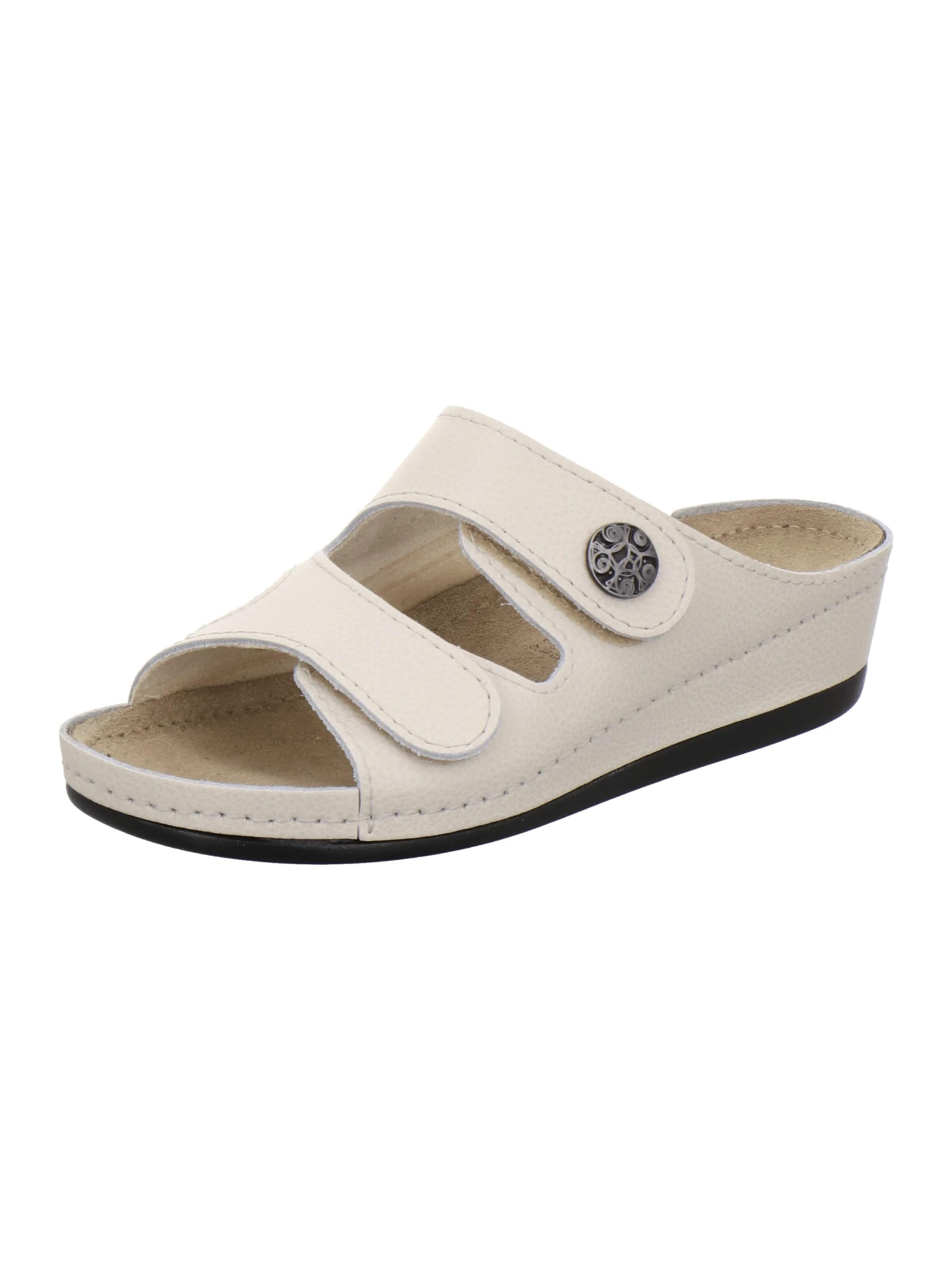 AFS-Schuhe - Zapatos abiertos 'Pantoletten Damen Hallux beige' en beige: frente
