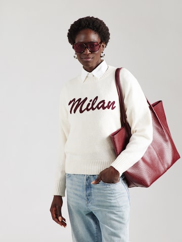 balta VERO MODA Megztinis 'VMBoom': priekis