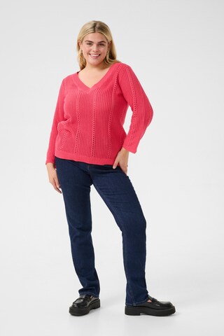 KAFFE CURVE Sweater 'KCLorry' in Pink
