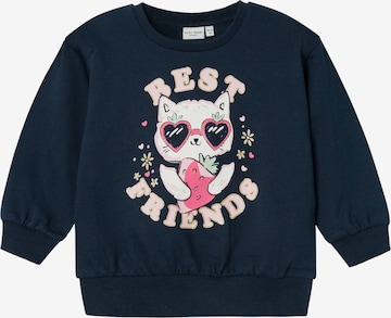 NAME IT Sweatshirt 'VISUS' i blå: framsida