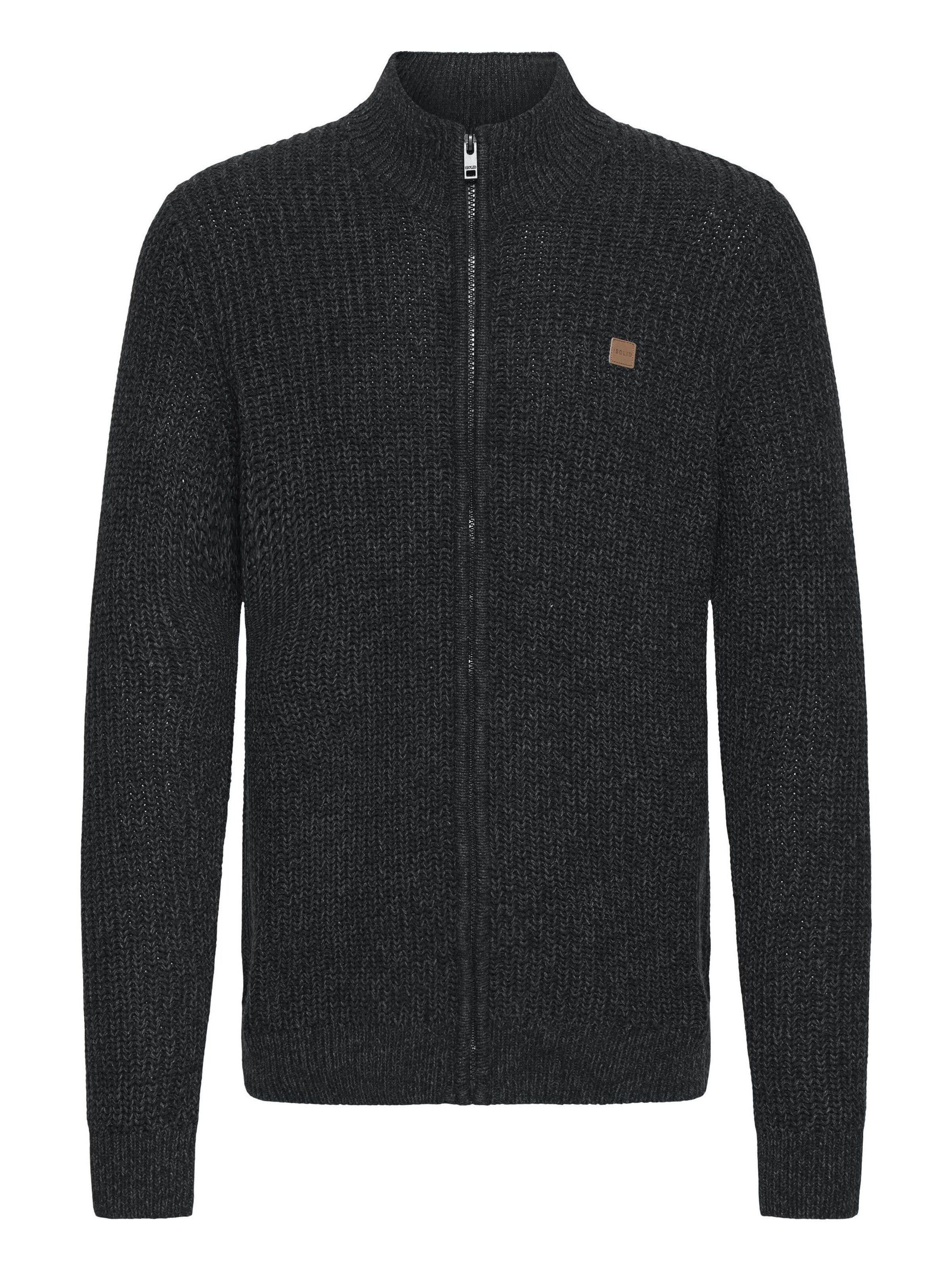 !Solid Strickjacke 'Ricard' in Grau: Vorderseite