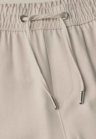 STREET ONE Loosefit Wide Leg Twill Hose in Beige