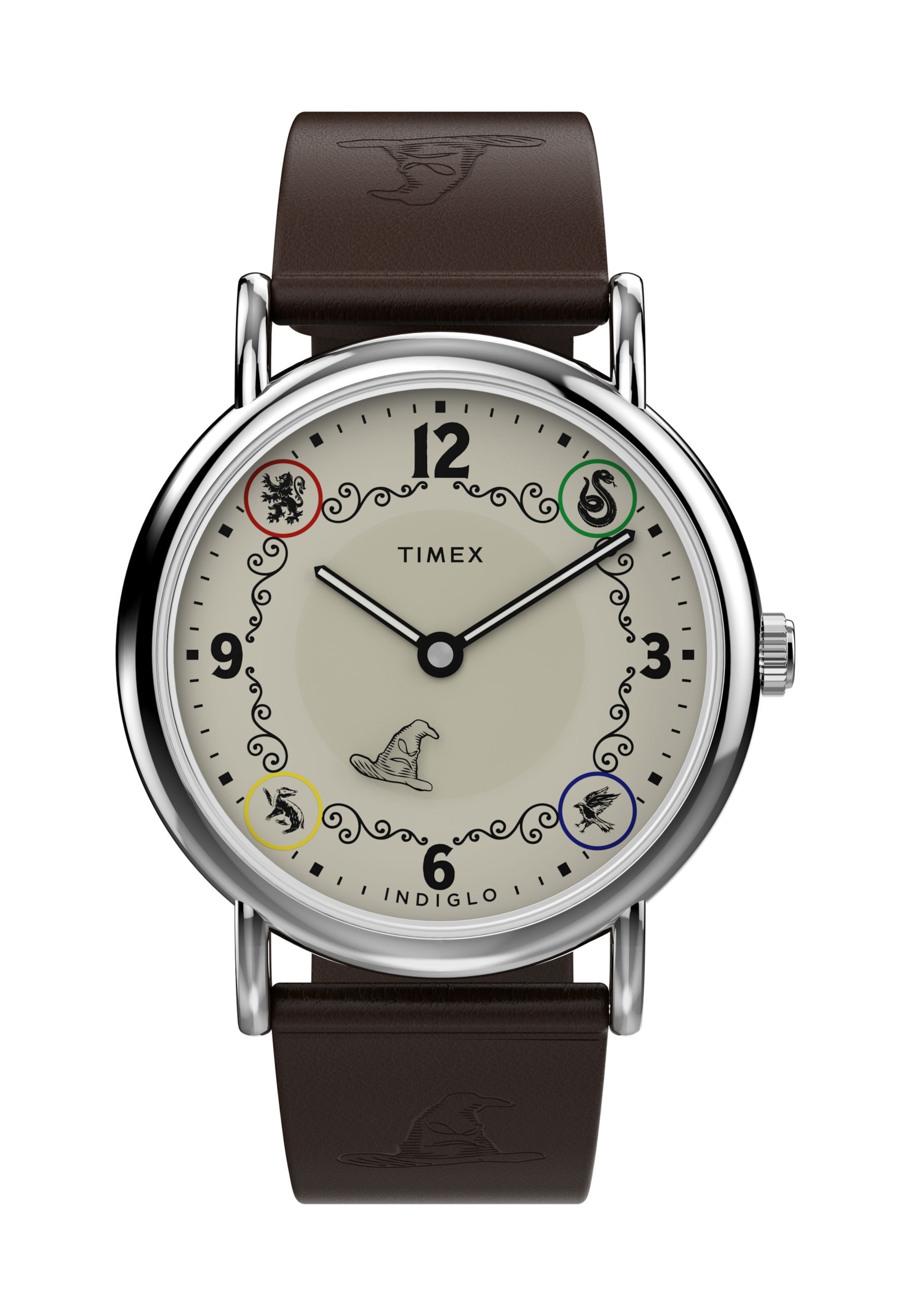 TIMEX Montre à affichage analogique 'Timex x Harry Potter Weekender Gryffindor House ' en chocolat / argent, Vue avec produit