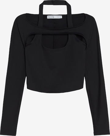 Bershka Shirt in Schwarz: predná strana