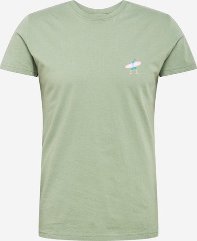 Tricou Revolution pe albastru / verde mentă / roz, Vizualizare produs