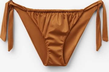 CALZEDONIA Bikini Bottoms 'Shiny Satin' in Brown: front
