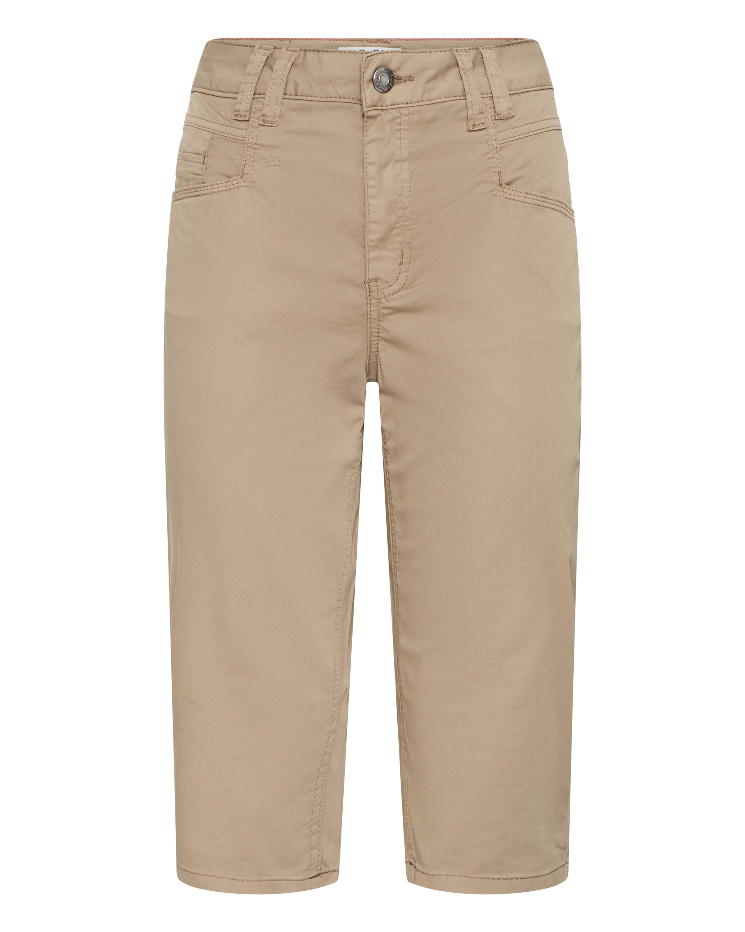 Pulz Regular Broek 'PZEVELYN' in Beige: voorkant