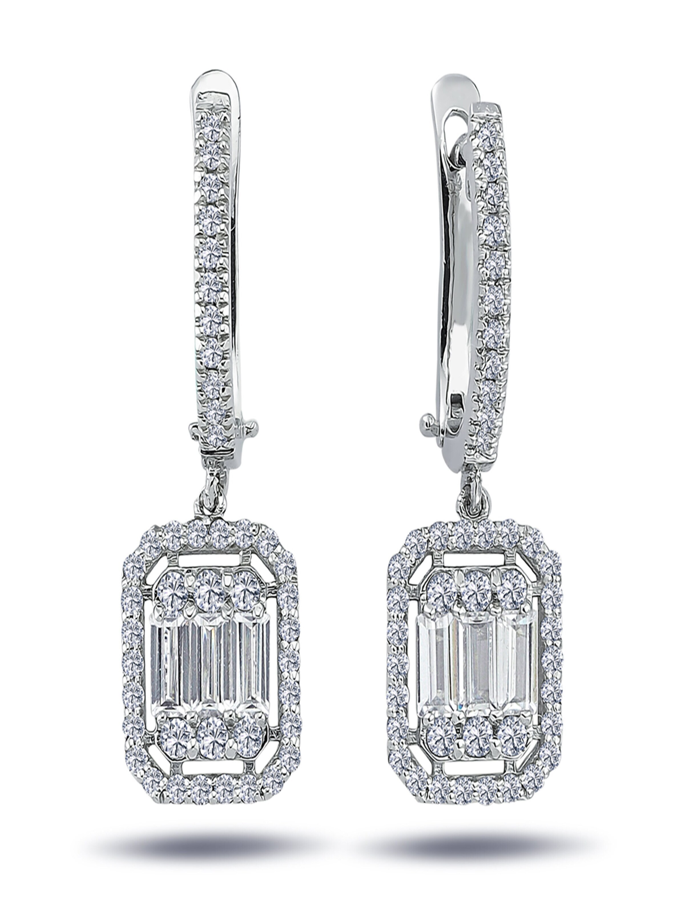 EinStein Diamant Earrings 'Creole' in Silver: front