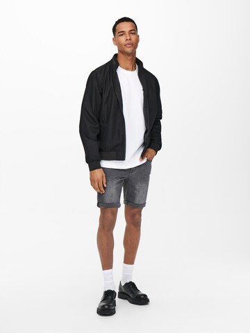 Only & Sons Slimfit Shorts 'Ply' in Grau