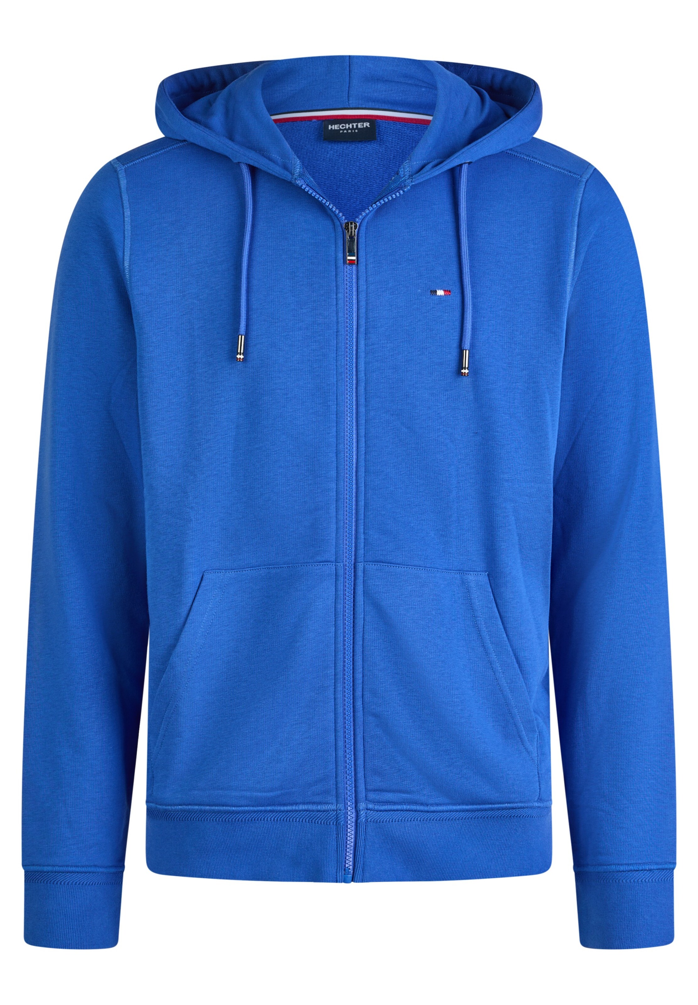 HECHTER PARIS Sweatvest 'ZIP JACKET' in Blauw: voorkant
