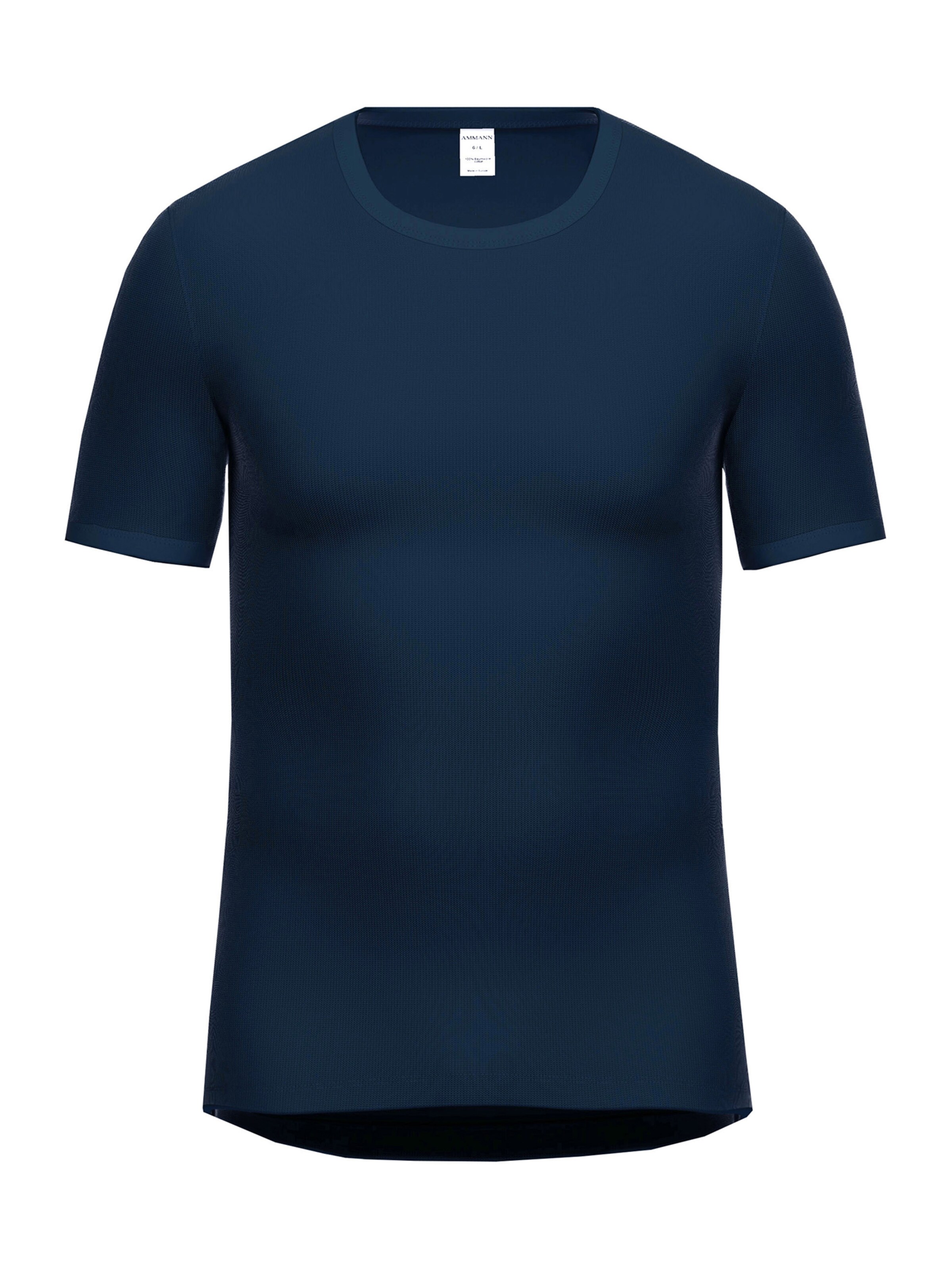 Ammann T-Shirt ' Organic Feinripp Thermo ' in Blau: Vorderseite
