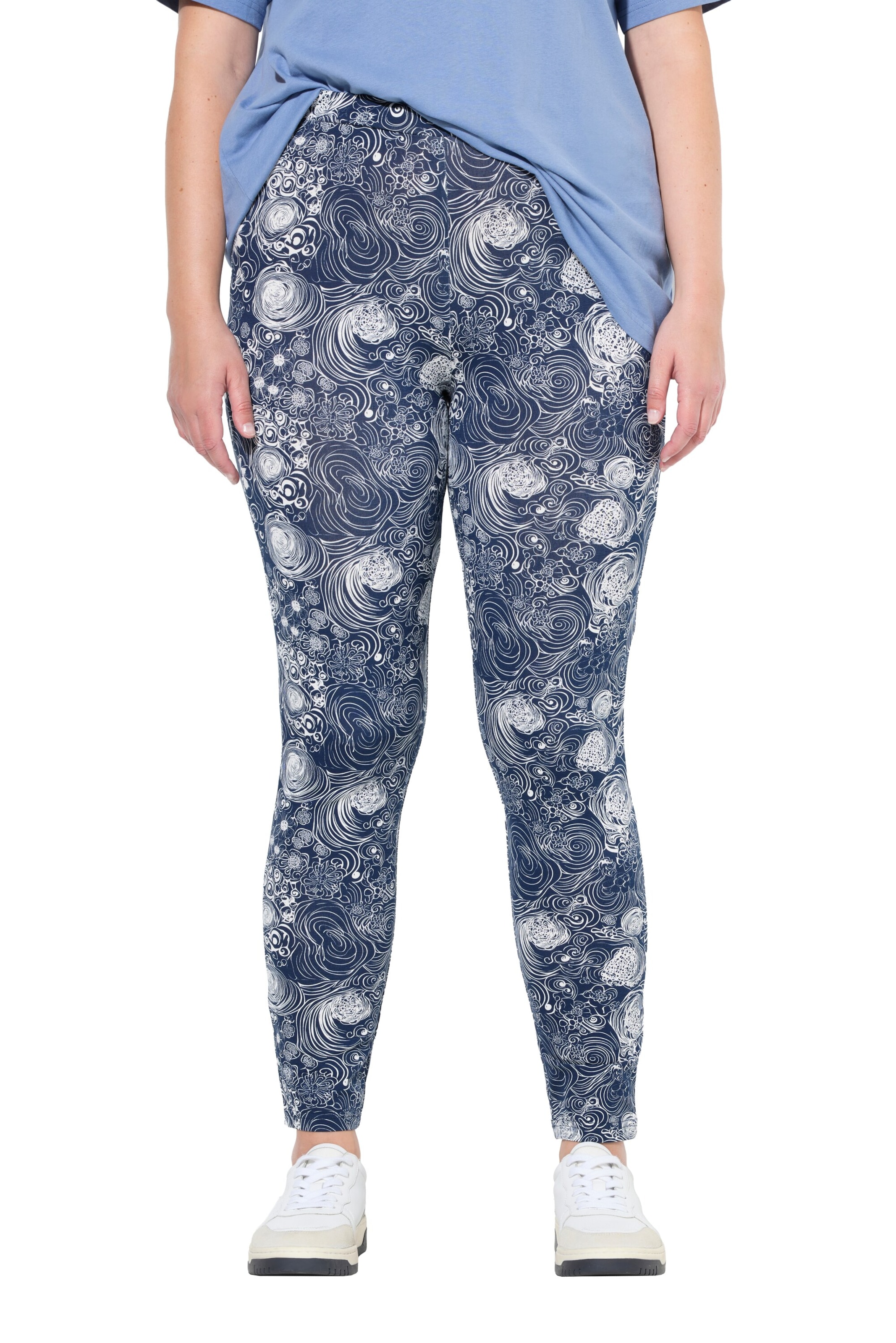 Ulla Popken Slim fit Leggings in Blue: front