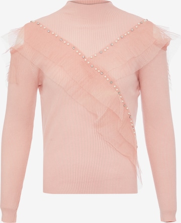 bling bling by leo Свитер в Ярко-розовый: спереди