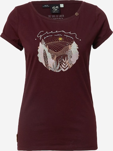 Ragwear T-Shirt 'FLORAH' in Rot: predná strana