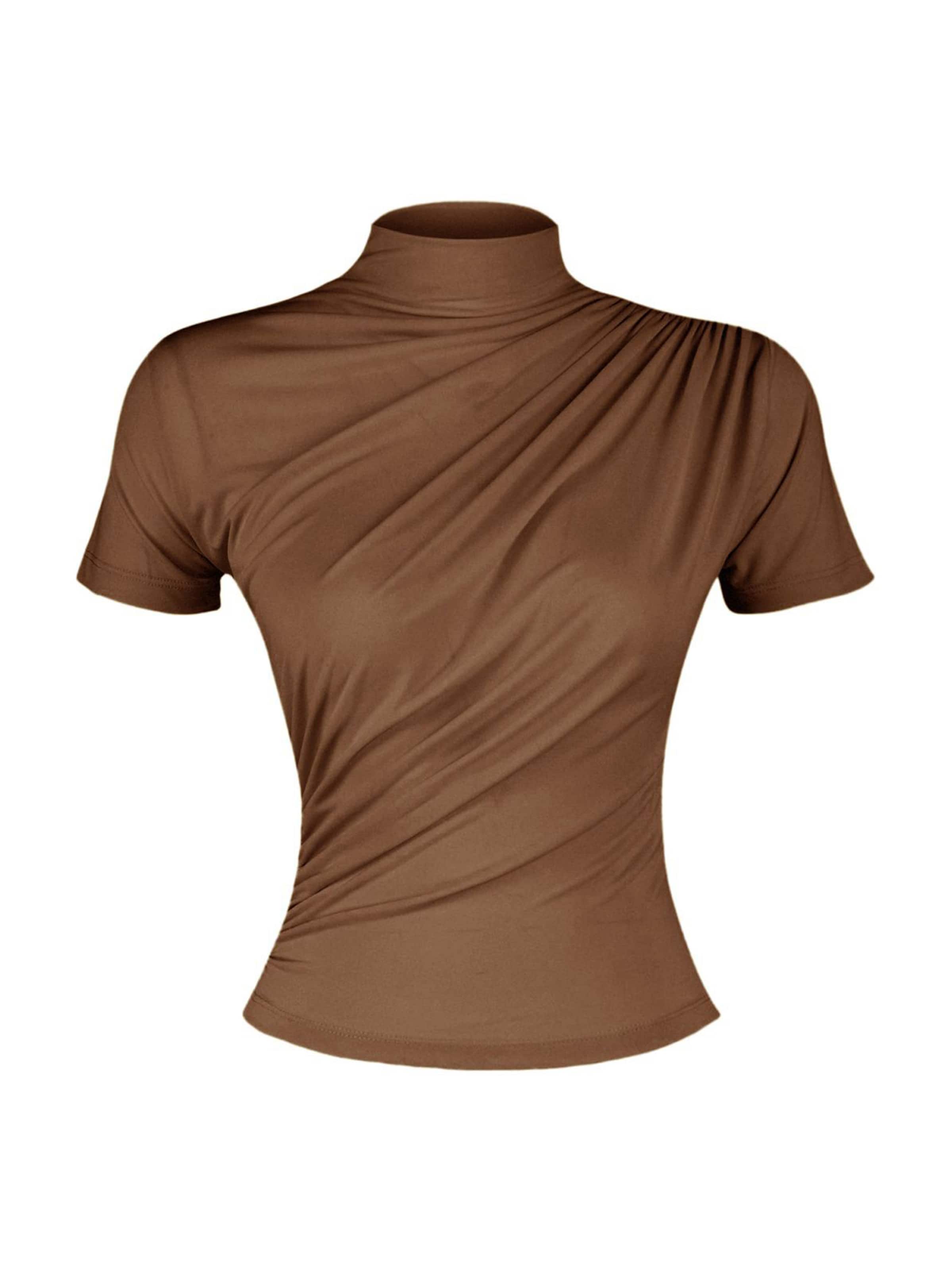 Trendyol Shirt in Brown: front
