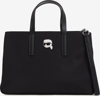 Karl Lagerfeld Handtasche 'Ikonik 2.0' in beige / schwarz / weiß, Produktansicht