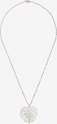Gemshine Necklace 'Tropisches Blatt' in Silver: front