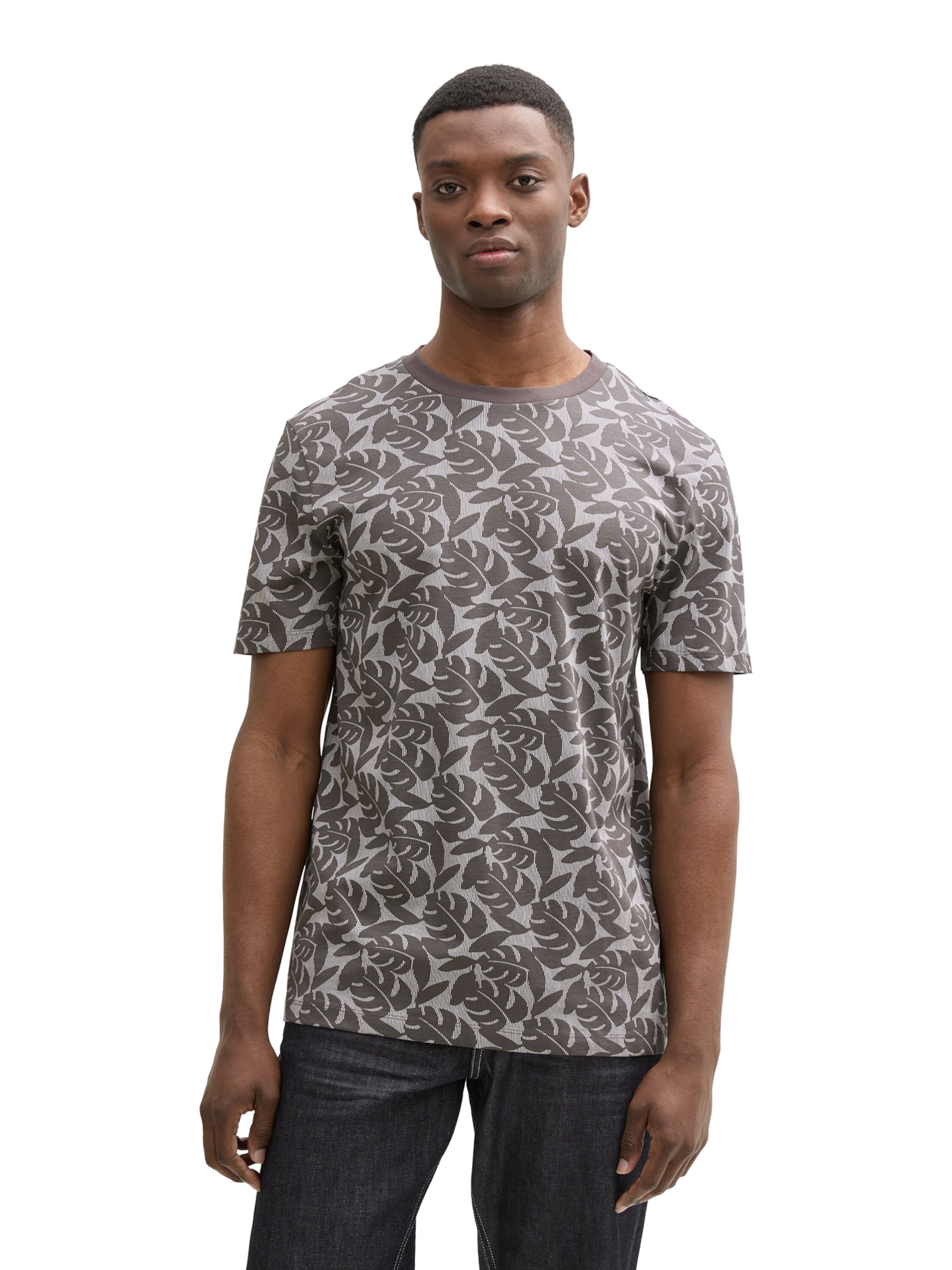 TOM TAILOR DENIM Majica | siva barva: sprednja stran